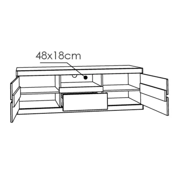 szafka-rtv-meble-wojcik-summer-150-cm-2-drzwi-szuflada-dab-sonoma-kolekcja-summer