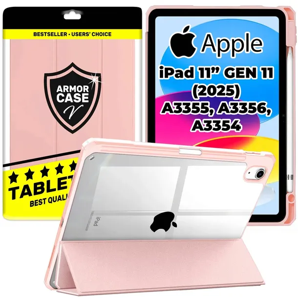 ETUI OCHRONNE do Apple iPad 11" GEN 11 2025 A3355 A3356 A3354 RÓŻOWY