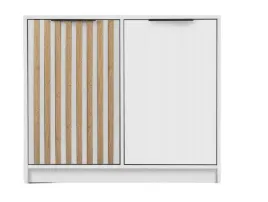 mala-komoda-z-lamelami-94cm-bali-lux-d2-biala-dab-wotan-lamele