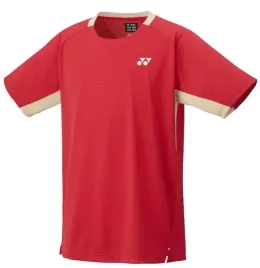 koszulka-tenisowa-yonex-ao-crew-neck-czerwono-bezowa-xl