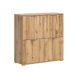 komoda-do-salonu-black-red-white-zele-104-cm-czterodrzwiowa-dab-wotan-stan-nowy