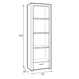 regal-na-ksiazki-do-pokoju-salonu-biura-balder-bialy-jasny-dab-glebokosc-mebla-39-cm