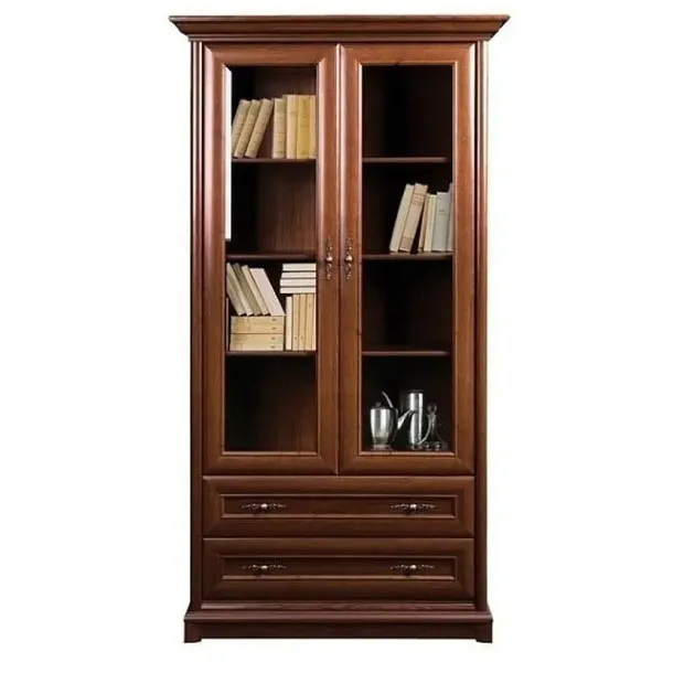 witryna-do-salonu-black-red-white-kent-110-cm-stojaca-kasztan-2-drzwi-stan-nowy