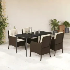 vidaxl-5-cz-zestaw-mebli-ogrodowych-z-poduszkami-brazowy-polirattan