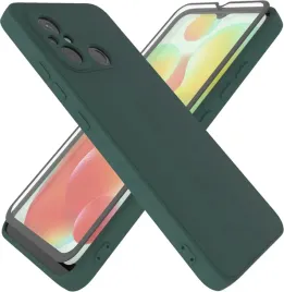 kompatybilne-etui-xiaomi-redmi-12c-11a-4g-silikonowe-ciemnozielone