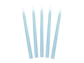 swieca-stozkowa-matowa-blekitna-24cm-10szt