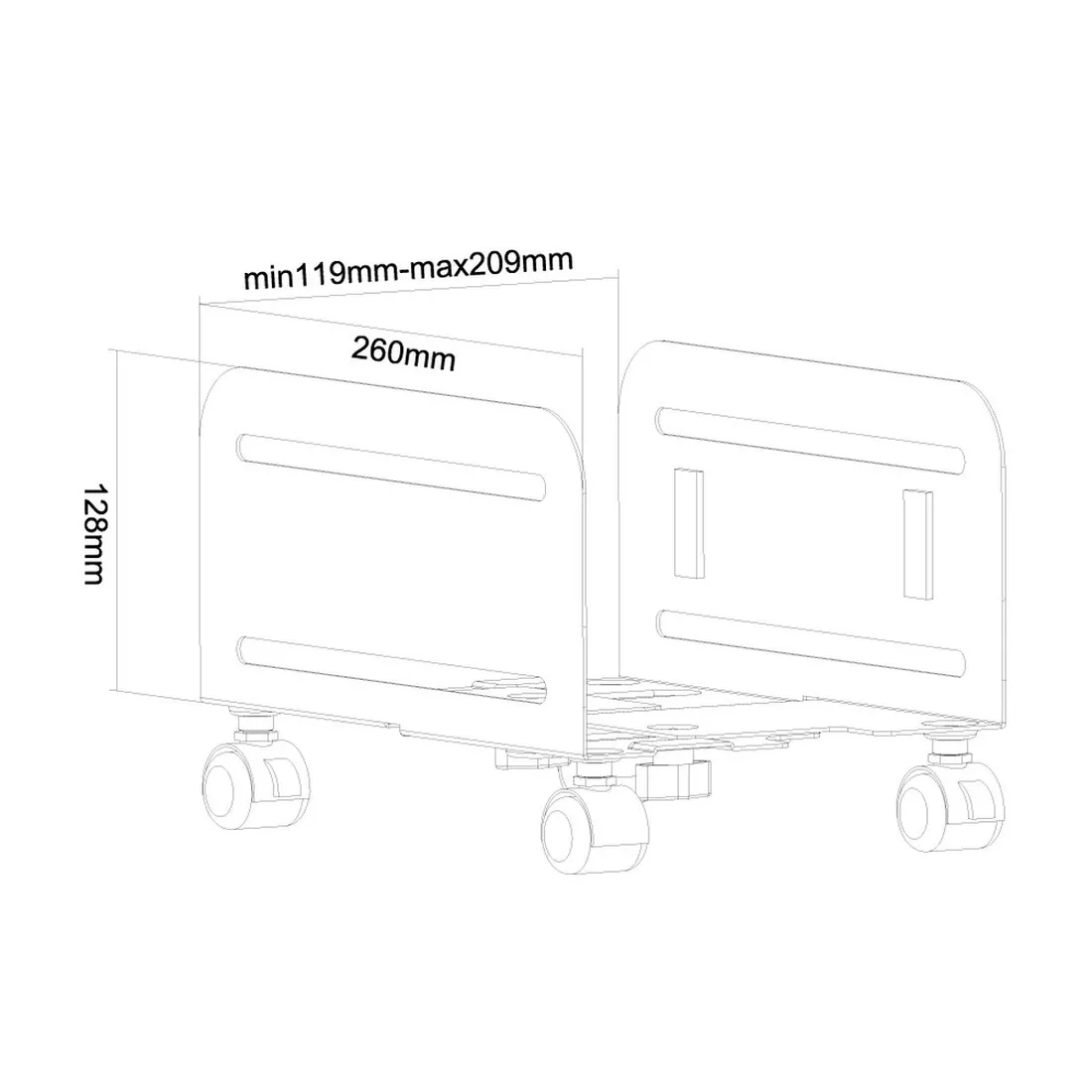 stojak-do-cpu-z-kolkami-neomounts-cpu-m100black