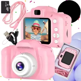 aparat-cyfrowy-dla-dziecka-fotograficzny-dla-dzieci-rozowy-gry-karta-32gb