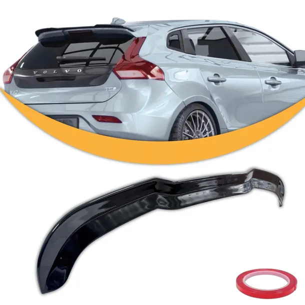 Spoiler Volvo V40 Czarny Połysk Dokładka Tylna Lotka Spojler