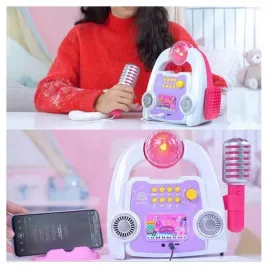 zestaw-do-karaoke-dla-dzieci-wzmacniacz-mikrofon-statyw-efekty-swiatla