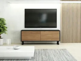 szafka-pod-telewizor-rtv-loft-140-czarny-mat-dab-casella-brazowy-egger