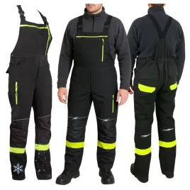spodnie-robocze-ocieplane-ogrodniczki-zimowe-meskie-elastyczne-softshell-46