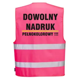 kamizelka-odblaskowa-rozowa-200szt-portwest-z-dowolnym-nadrukiem