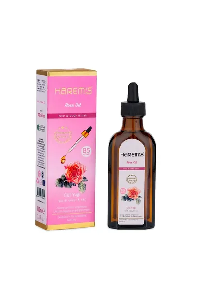 Turecki Olejek Różany do Twarzy, Włosów i Ciała HAREM'S 100ml