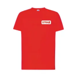 czerwona-koszulka-t-shirt-z-nadrukiem-bialym-straz-rozmiar-xl