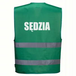 kamizelka-odblaskowa-portwest-xxl-3xl-zielona-z-nadrukiem-sedzia