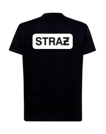 czarna-koszulka-t-shirt-z-nadrukiem-bialym-straz-rozmiar-m