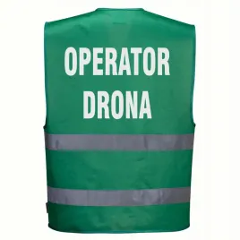 kamizelka-odblaskowa-portwest-xxl-xxxl-zielona-z-nadrukiem-operator-drona