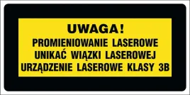 naklejka-uwaga-promieniowanie-laserowe-klasy-3b-20x40cm