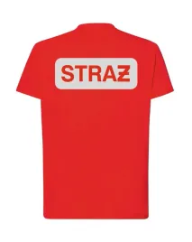 czerwona-koszulka-t-shirt-z-nadrukiem-odblaskowym-straz-rozmiar-m