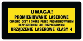 naklejka-uwaga-promieniowanie-laserowe-klasy-4-20x40cm