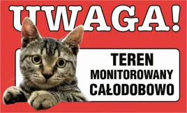 tabliczka-tablica-uwaga-kot-teren-monitorowany-prezent-gadzet-12x20cm