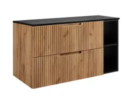 dab-szafka-pod-umywalke-wiszaca-80-cm-regal-czarny-ryflowana-2-szuflady-mdf