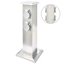 slupek-ogrodowy-z-gniazdami-stal-nierdzewna-lumarko