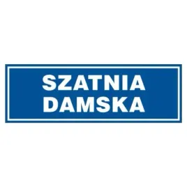 znak-tabliczka-szatnia-damska-10x30cm-pcv-1mm-tablica