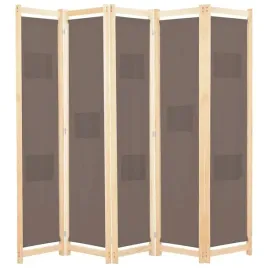 parawan-5-panelowy-brazowy-200-x-170-x-4-cm-tkanina-lumarko