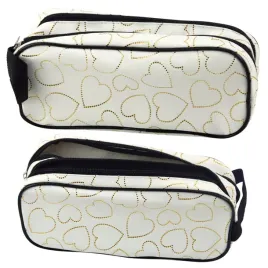 piornik-szkolny-biurowy-dwukomorowy-zlote-serca-bialy-235x10-cm