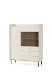 witryna-meblar-grande-103-5x42x133-cm-bezowa-3-drzwi-2-szuflady-szklana-stan-nowy