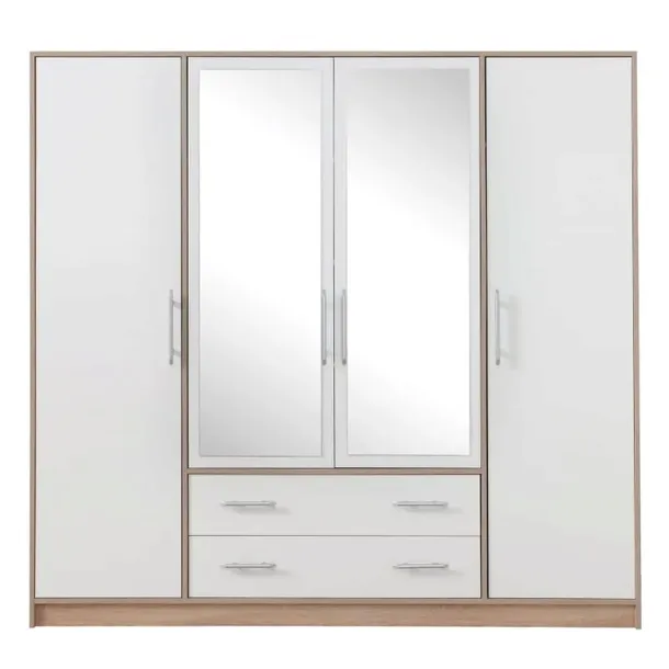 szafa-z-lustrem-meblar-smart-200-cm-czterodrzwiowa-2-szuflady-dab-artisan-kolor-mebla-dab-artisan