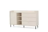 komoda-meblar-grande-153-6x42x91-cm-bezowa-czarna-3-szuflady-1-drzwi-stan-nowy