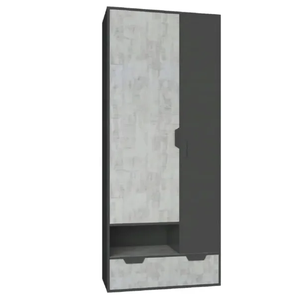 szafa-dwudrzwiowa-meblar-nano-80-cm-z-szuflada-grafit-szary-na-nozkach-kolor-frontow-grafit