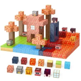 zestaw-magnetyczny-klocki-minecraft-wioska-baza-100el-3d-budynki-montessori