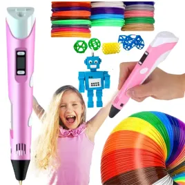 dlugopis-3d-dla-dzieci-drukarka-3d-pen-rozowy-100m-filament-zestaw-xl