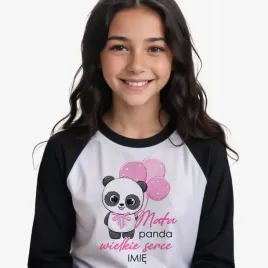 pizama-dziecieca-czarna-dlugi-rekaw-mala-panda-wielkie-serce-rozmiar-152cm