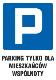 tablica-parking-tylko-dla-mieszkancow-wspolnoty-tablica-pcv3mm-35x50cm