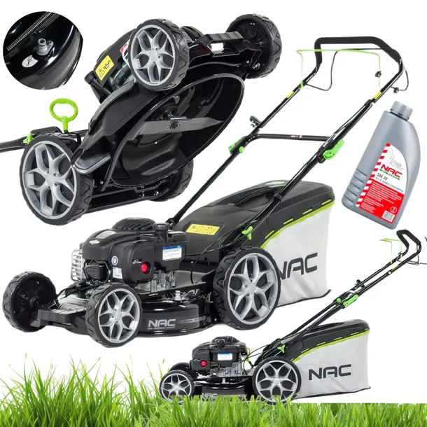 POTĘŻNA KOSIARKA Spalinowa z napędem NAC 46cm Briggs Stratton 125 KOSZ 60l