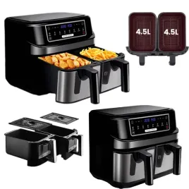 frytkownica-beztluszczowa-air-fryer-9l-podwojna-2000w-niezalezne-kosze