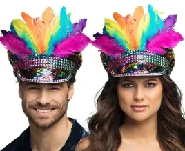 czapka-rainbow-z-piorami-teczowa-party-retro-festiwal-przebranie