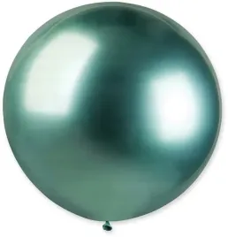 balon-kula-chromowany-zielony-elegancki-80-cm