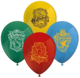balony-harry-potter-domy-hogwartu-herby-8-szt