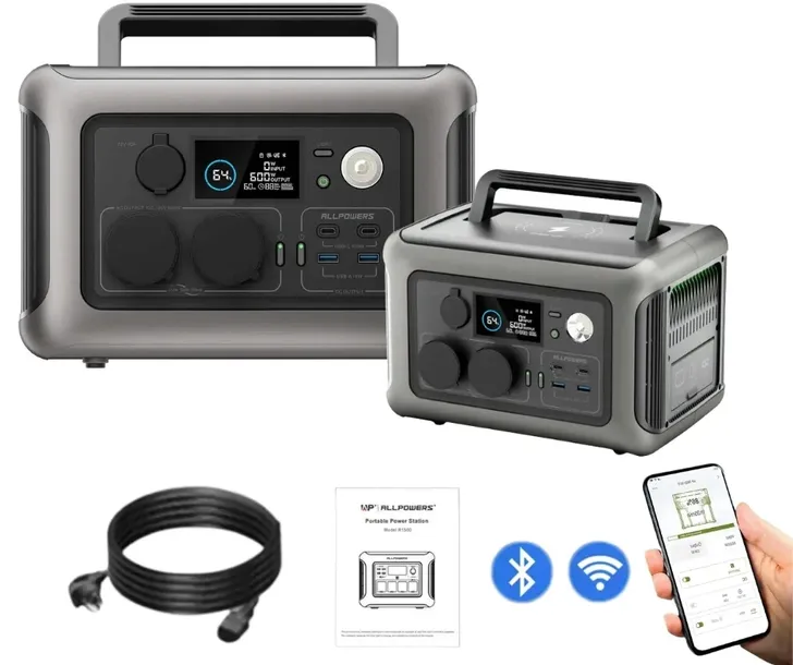 MAGAZYN PRĄDU STACJA ŁADOWANIA ENERGII POWERBANK UPS ALLPOWERS R600 600W