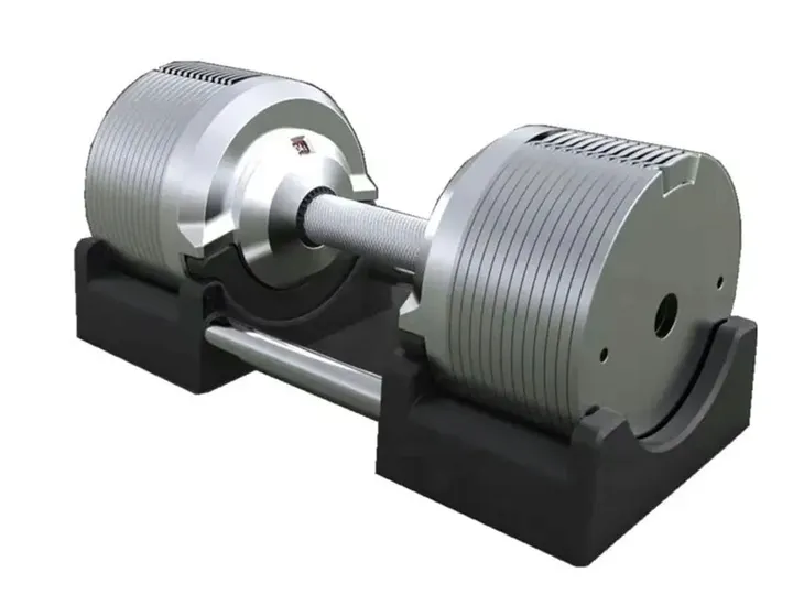 Hantel regulowany 23,5 kg SOLIDNE i TRWAŁE hantle regulowane SREBRNE