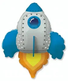 balon-foliowy-rakieta-niebieska-kosmos-astronauta