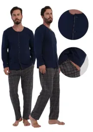 pizama-meska-bawelniana-vienetta-3xl-dlugi-rekaw-dlugie-spodnie-rozpinana