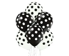 balony-brush-polka-dots-czarne-i-biale-kropki-dekoracja-30-cm-6-szt