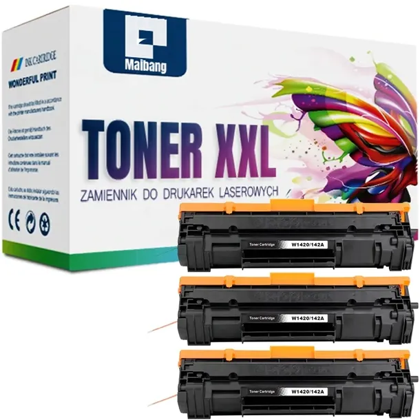 3x Toner do drukarki HP LaserJet M110w HP LaserJet M140w W1420A 142A + CHIP